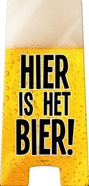 waarschuwingsbord hier is het bier 58 x 26 cm