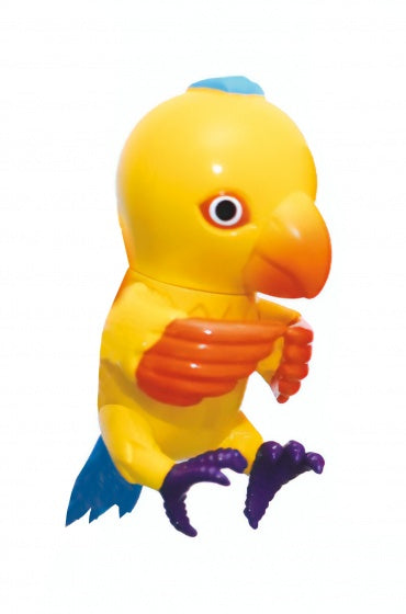 pratende papegaai 9,5 cm geel