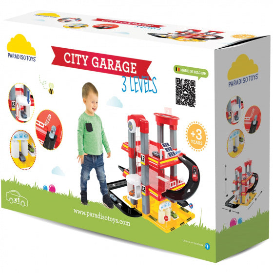 speelgarage City Garage junior 59 x 47 cm rood