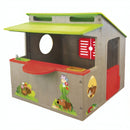 speelhuis Kiosk 139 x 118 cm bruin/groen/rood