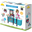 speelkeuken junior 114 x 48 cm blauw/wit 29-delig