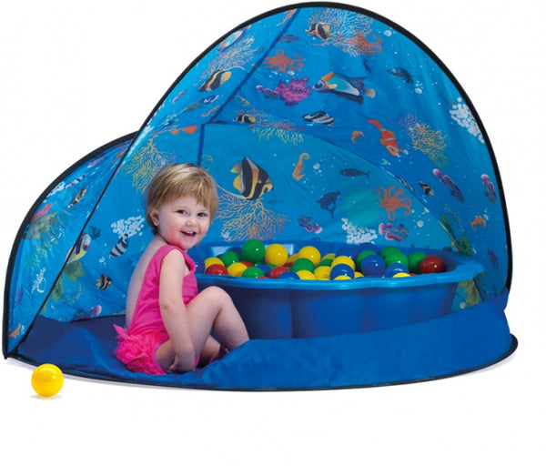 speeltent met ballenbak 50 ballen 120 x 80 cm blauw