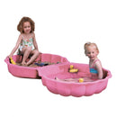 zandbak met deksel Schelp 87 x 78 x 18 cm roze