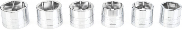 dopsleutelset vlak SKT-6 staal zilver 6-delig