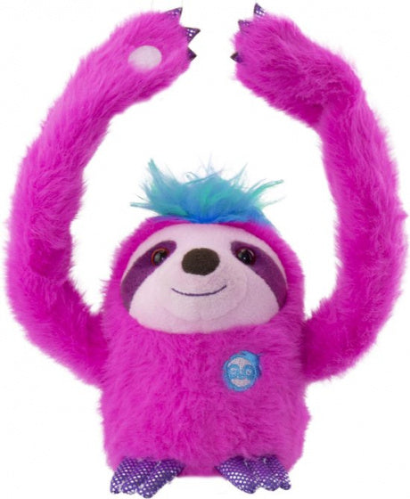 knuffelluiaard rollend junior 25 cm pluche roze-S