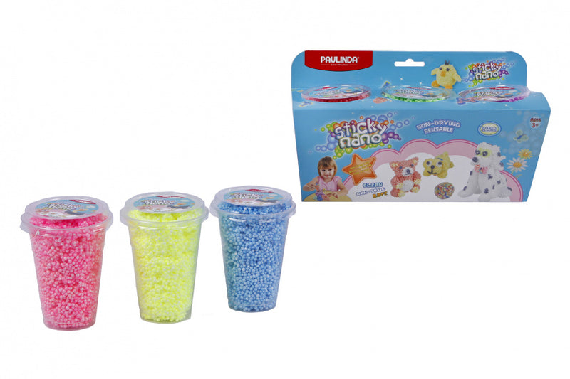 foam klei 3x250 ml neon colors geel/blauw/roze