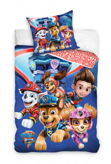 dekbedovertrek Paw Patrol 140x200/65x65 cm navy