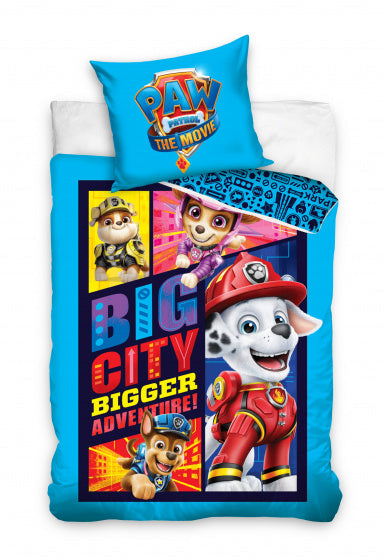 dekbedovertrek Paw Patrol 140x200 cm katoen blauw