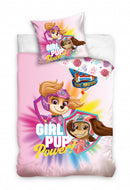 dekbedovertrek Paw Patrol 140 x 200/60 x 70 cm roze