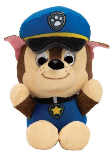 knuffel Chase junior 9 cm pluche bruin/blauw
