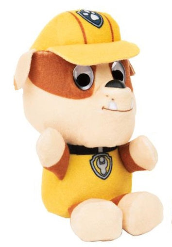 knuffel Rubble junior 9 cm pluche bruin/geel