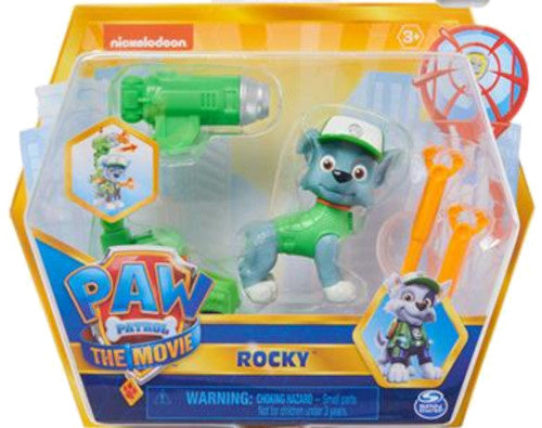 speelfiguur Paw Patrol Rocky junior groen 4-delig