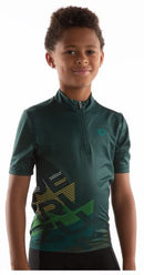 fietsshirt Quest junior polyester donkergroen maat M