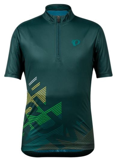 fietsshirt Quest junior polyester donkergroen maat XS