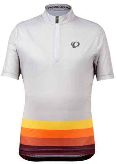 fietsshirt Quest junior polyester wit/oranje maat M