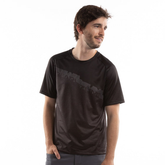 fietsshirt Summit heren polyester zwart/grijs maat S