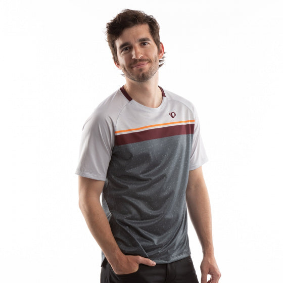 fietsshirt Summit heren polyester grijs/wit maat S