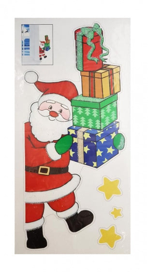 stickervel kerstman 23 x 49 cm