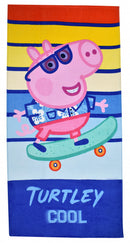 strandlaken Peppa Pig junior 70 x 140 cm katoen roze