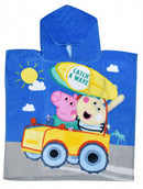badponcho Cruisin Peppa Pig 100 cm katoen blauw
