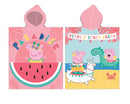 badponcho Peppa Pig junior 50 x 115 cm katoen roze
