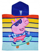 badponcho Turtley Cool Peppa Pig 100 cm katoen blauw