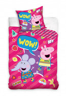 dekbedovertrek 140 x 200 cm katoen paars 2-delig