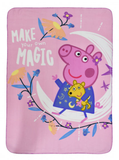 fleecedeken Peppa Pig junior 140 x 100 cm roze