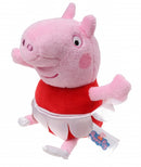 knuffel Peppa Pig danseres roze/rood 17 cm