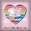 kussen Friends Forever 40 x 40 cm polyester roze/wit