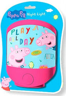 nachtlamp Peppa Pig led junior 17 cm blauw/roze
