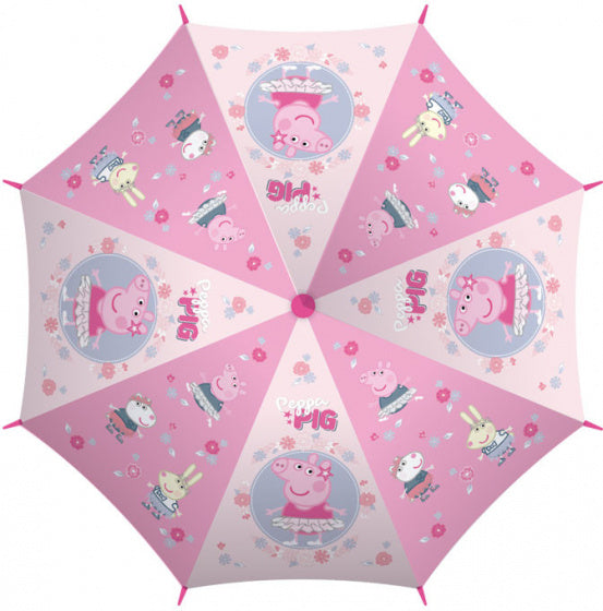 paraplu Peppa Pig junior 52 cm polyester roze