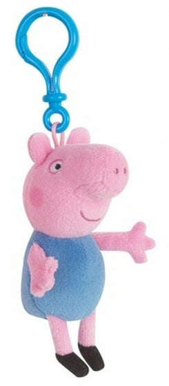 sleutelhanger Peppa Pig pluche blauw 17 cm