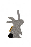 knuffeldoekje Nero 22 cm grijs/zwart