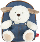 Backpack denim Danny Dog 2,7 liter 26 cm blauw/bruin