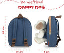 Backpack denim Danny Dog 2,7 liter 26 cm blauw/bruin
