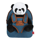 Backpack Denim Paul Panda blauw 2,7 liter zwart/wit