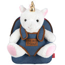 Backpack Denim Tiara Unicorn 2,7 liter blauw/bruin
