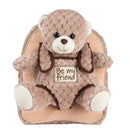 Backpack peluche Milly Bear 2,7 liter bruin
