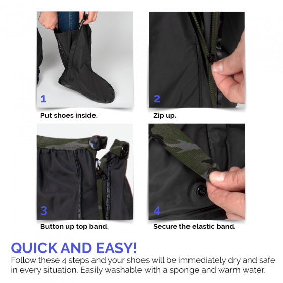 overschoenen Drip Drop polyester zwart maat L