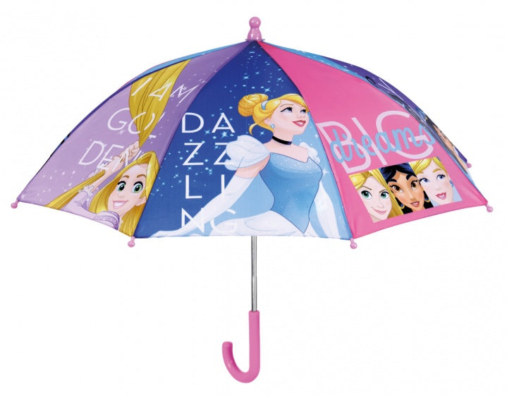paraplu Princess 66 cm polyester blauw/roze
