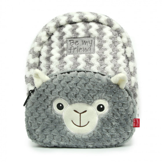 rugzak Lama 2,7 liter 28 cm polyester grijs/wit