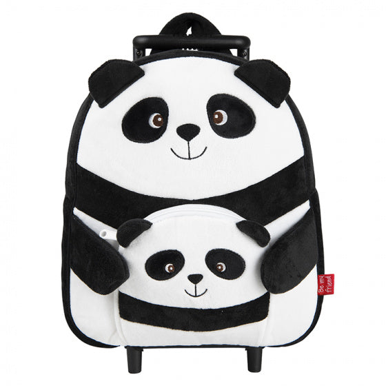 trolley rugzak Be My Friend Paul Panda 9,5 liter zwart