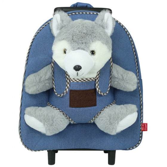 trolley rugzak Harry Husky 9 liter softcase blauw
