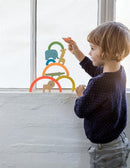 houten stapeltoren regenboog 17 cm 10-delig