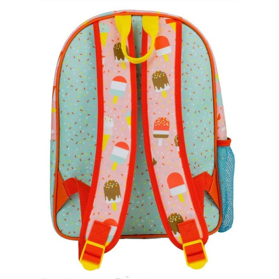 rugzak ijsjes 35,6 x 26,7 x 10 cm roze 9 liter