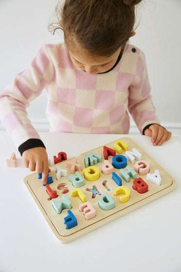 vormenpuzzel ABC junior hout 26 stukjes