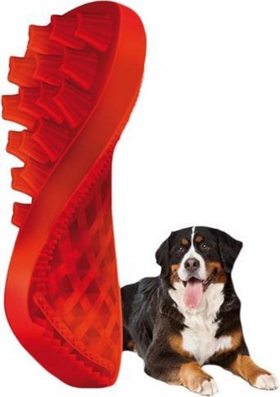 PET+ME HOND BORSTEL LANG HAAR ROOD