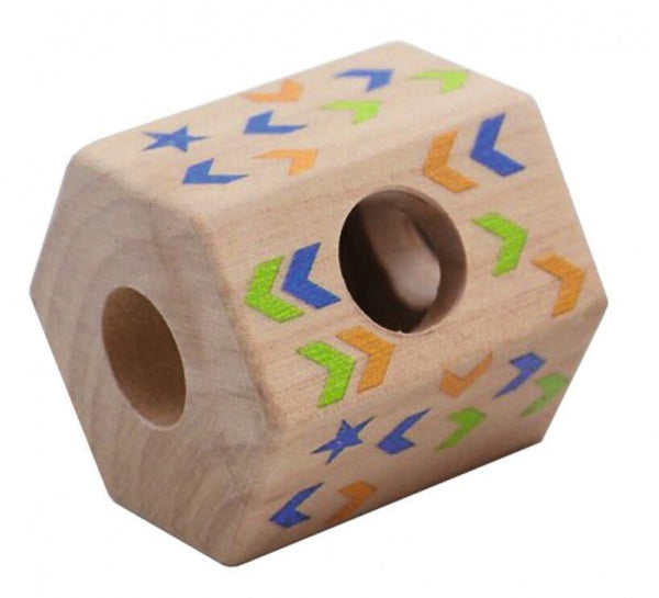 om-de-hoek-kijker pijlen 6 x 5 cm hout naturel