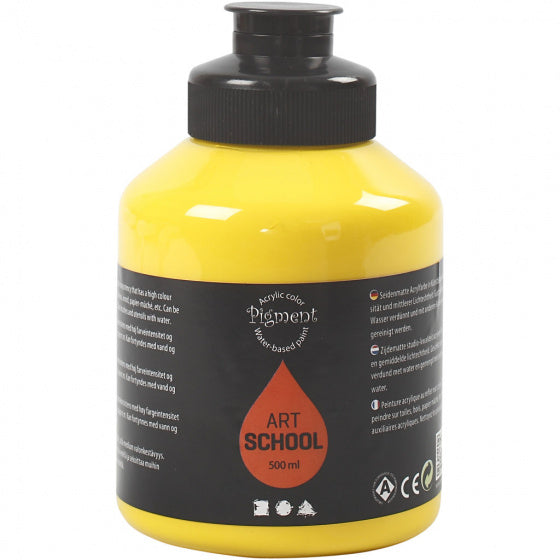 Acrylverf geel 500 ml